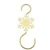 10 pc Christmas Silver Snowflake Ornament Hooks - Metal Wire S Hooks, Decorative Snowflake Themed Accessories for Christmas Tree Decoration
