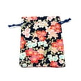 thumbnail image 1 of 10 pc Cotton and Linen Cloth Packing Pouches Drawstring bag Rectangle with Pattern Midnight Blue 14x10x0.3cm, 1 of 3