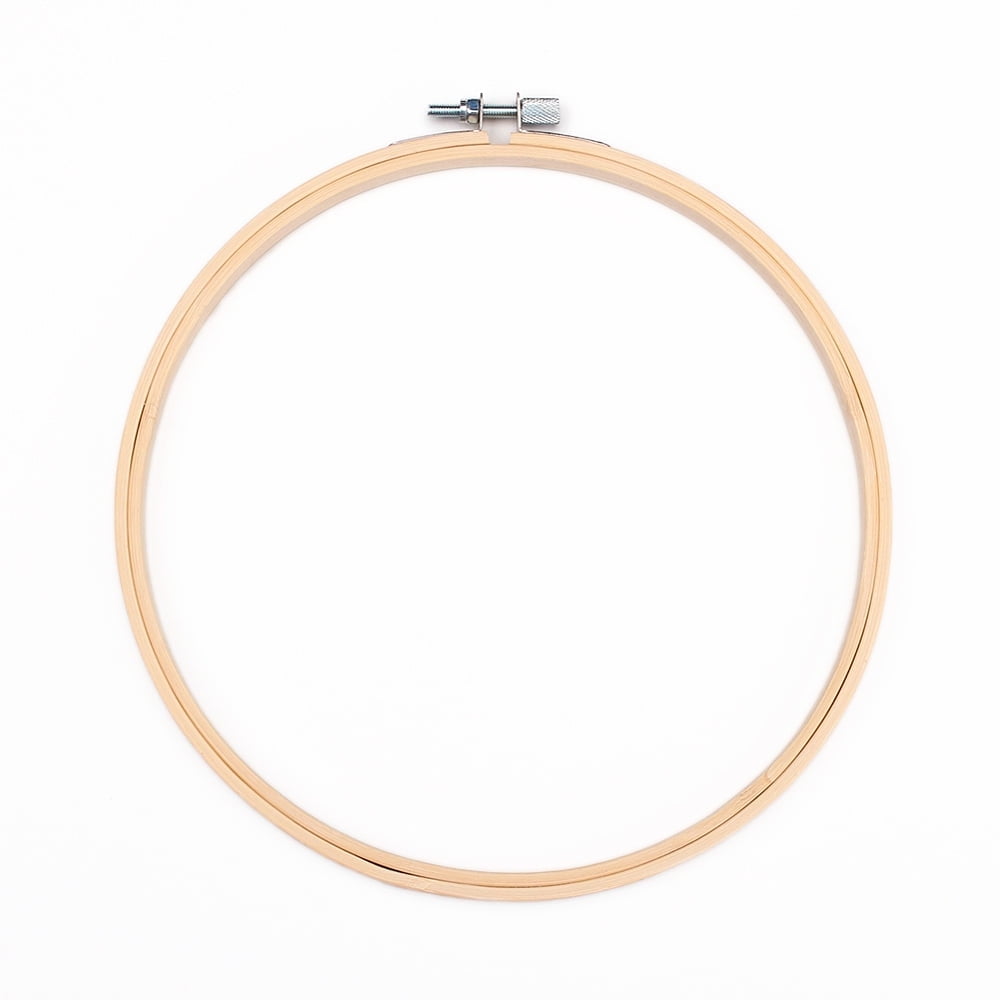 10 pc Embroidery Hoops Bamboo Circle Cross Stitch Hoop Ring for Embroidery and Cross Stitch Antique White 200x10mm Inner Diameter: 180mm Wood