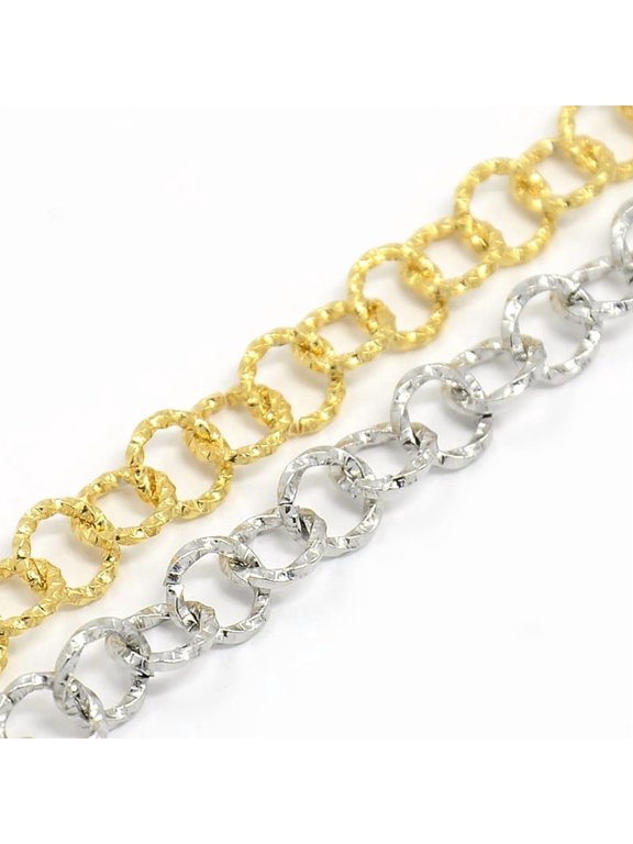 10 pc Fashionable 304 Stainless Steel Twisted Grain Cable Chain Bracelets with Lobster Claw Clasps Mixed Color 8-1/4 inch~8-5/8 inch(21~22cm)