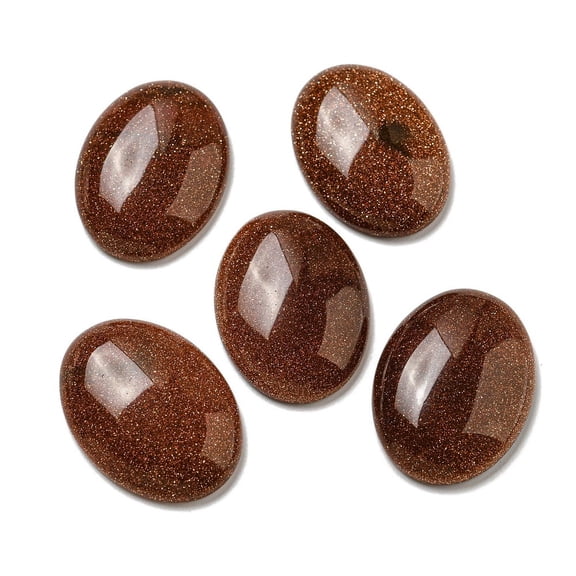 10 pc Goldstone Cabochons Oval 30x21.5~22x5~8.5mm