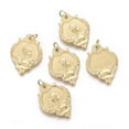 thumbnail image 1 of 10 pc Ion Plating(IP) 304 Stainless Steel Pendants with Jump Rings Oval with Virgin Mary Golden 25x18.5x2mm Hole: 4.5mm, 1 of 3