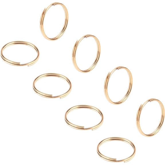 10 pc Ion Plating(IP) 304 Stainless Steel Split Rings Double Loops Jump Rings Golden 1.8x15x1.2mm