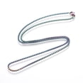 thumbnail interactive-video image 1 of 304 Stainless Steel Box Chain Necklace - Black, Rose Gold, Or Silver - 23.62'' P386 1 of 6
