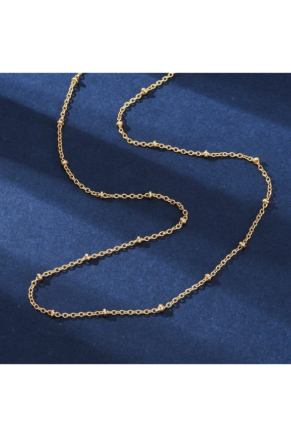 10 pc Long-Lasting Plated Brass Cable Chain Necklaces with Lobster Claw Clasp Lead Free & Nickel Free Real 18K Gold Plated 18.1 inch (46cm) 0.9~2mm