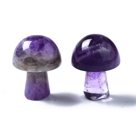 10 pc Mother's Day Gifts Natural Amethyst GuaSha Stone Gua Sha Scraping Massage Tool for SPA Relaxing Meditation Massage Undyed Mushroom Shaped 21x16mm