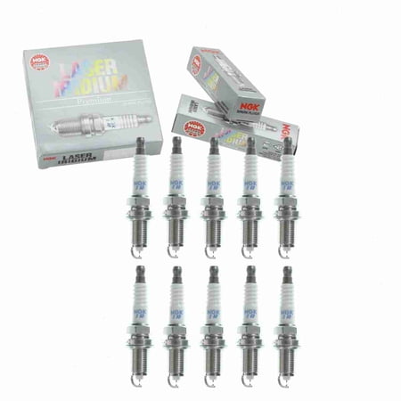 10 pc NGK 1312 Laser Iridium Spark Plugs for 1822A069 4504 4702 FR7DII35X IK20TT PK20TT Ignition Wire Secondary Fits select: 2011-2020 MITSUBISHI OUTLANDER SPORT, 2011-2017 MITSUBISHI LANCER