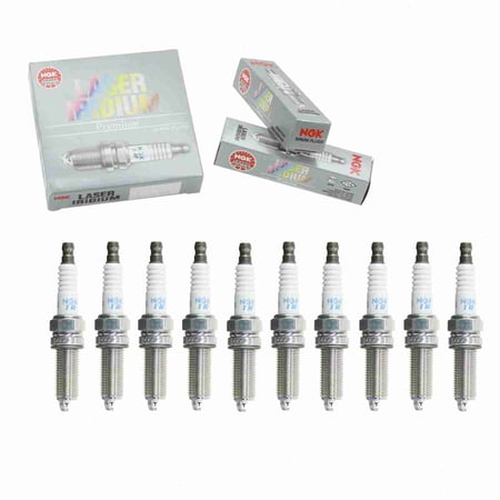 10 pc NGK 1402 Laser Iridium Spark Plugs for 12290-RWC-A01 Ignition Wire Secondary Fits select: 2007-2012 ACURA RDX