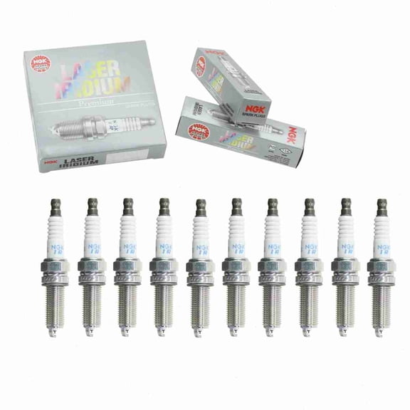 10 pc NGK 1402 Laser Iridium Spark Plugs for 12290-RWC-A01 Ignition Wire Secondary Fits select: 2007-2012 ACURA RDX