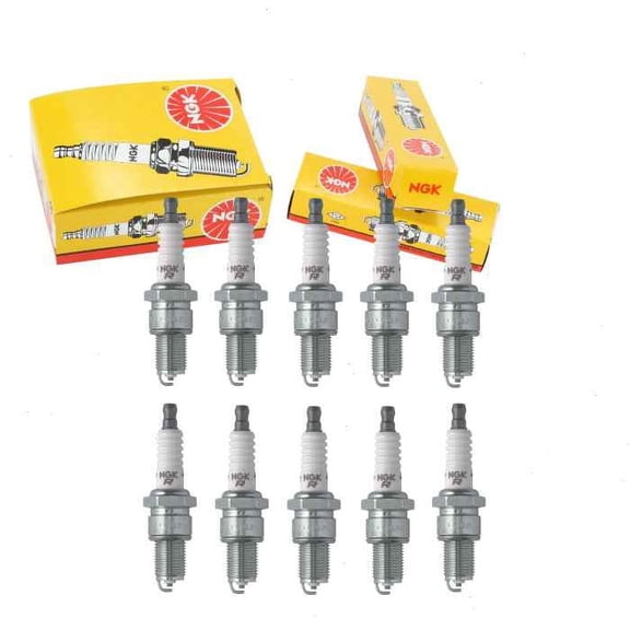 10 pc NGK 2015 Standard Spark Plugs for Ignition Wire Secondary