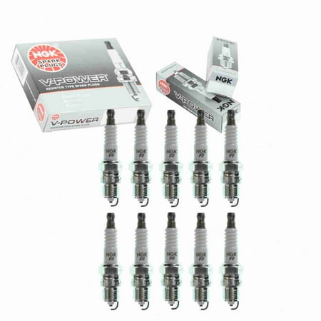 10 pc NGK 2248 V-Power Spark Plugs for 1835594T 1835746T 2R43TS6 586 664 ARF32-6 ARF32C-6 ASF32-6F4 ASF32C-6 ASF32CF6 HR8BPY R43CTS6 R43TS6 R43TSX RV12YC6 SP443 Ignition Wire Secondary