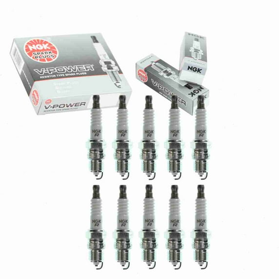 10 pc NGK 2248 V-Power Spark Plugs for 1835594T 1835746T 2R43TS6 586 664 ARF32-6 ARF32C-6 ASF32-6F4 ASF32C-6 ASF32CF6 HR8BPY R43CTS6 R43TS6 R43TSX RV12YC6 SP443 Ignition Wire Secondary