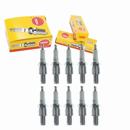 10 pc NGK 2329 Standard Spark Plugs for 0000-18-N201 1482-18-600A 1765144 2526 3104 3319 AGS081C N201-18-600 N218-18-600 W25EDR W25EDR14 Ignition Wire Secondary Fits select: 1981-1985 MAZDA RX7