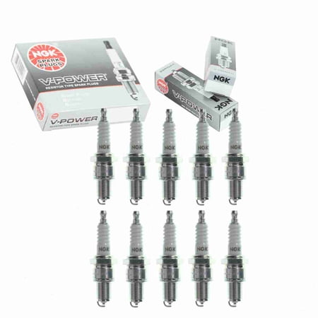10 pc NGK 3432 V-Power Spark Plugs for 065-01407-30 1765153 3011 3012 3013 3014 90048-51121-000 90919-01103 94709-00342 AG54CU AGR54CU W14EX-U W14EX-U11 W14EXR-U W14EXR-U11 Ignition Wire Secondary