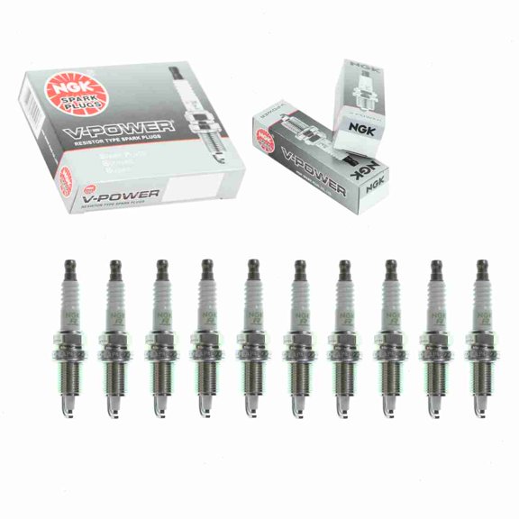 10 pc NGK 3459 V-Power Spark Plugs for 3412 4003 41-631 4203 438 438C2 7561 7961 9656 AP985 APP985 FR8VII33U FR9HC FR9HP K5RTC5 RC10PEC RC12ECC SP000ZFR5N Ignition Wire Secondary