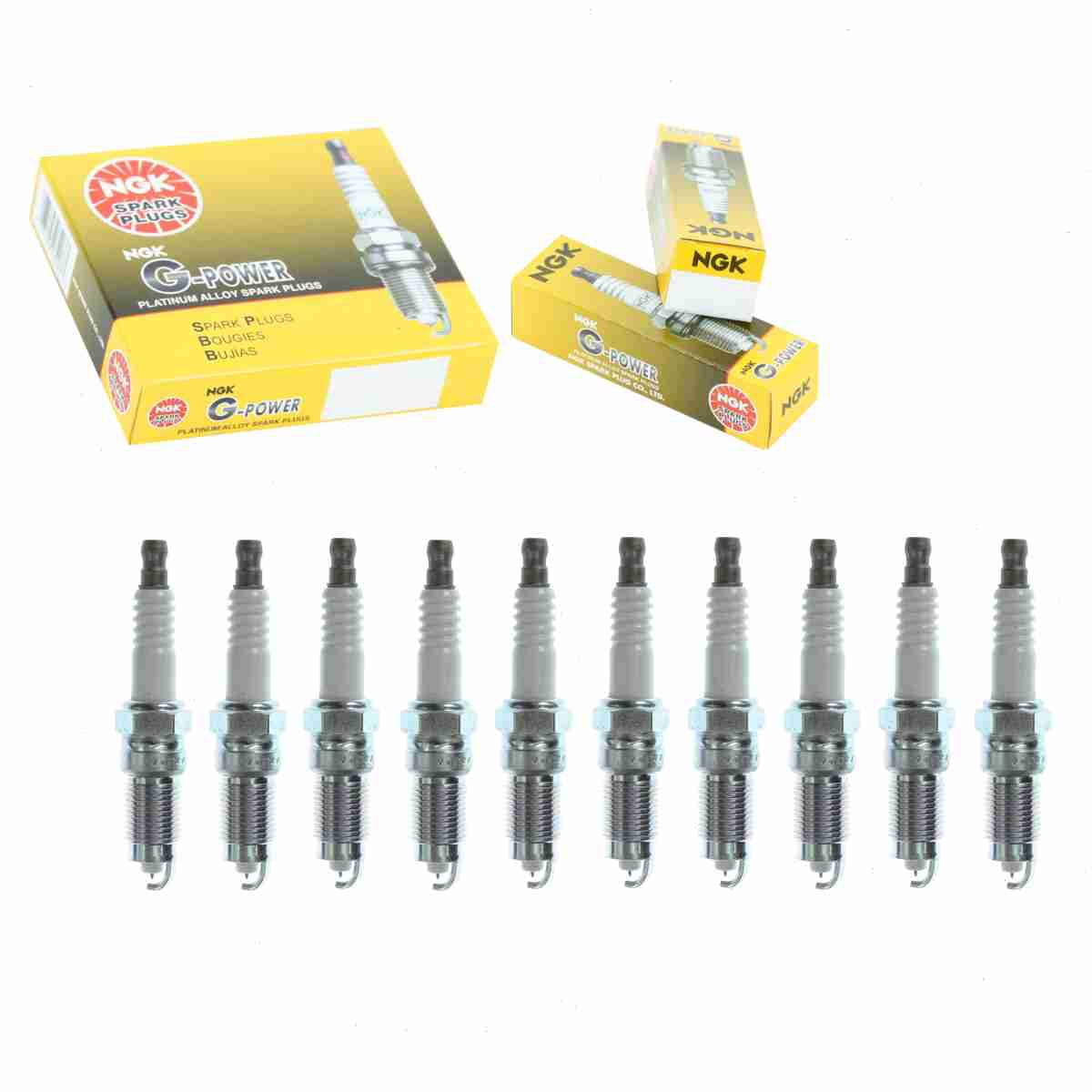 10 pc NGK 3716 G-Power Spark Plugs for 4013 4039 41-822 6213 6239 8120 AP2543 AP2544 AP2545 AP2546 AP5143 AP5144 AP5144DP2 AP5145 AP5145DP2 AP764 AP765 AP766 APP2544 APP2545 APP2546 APP5144
