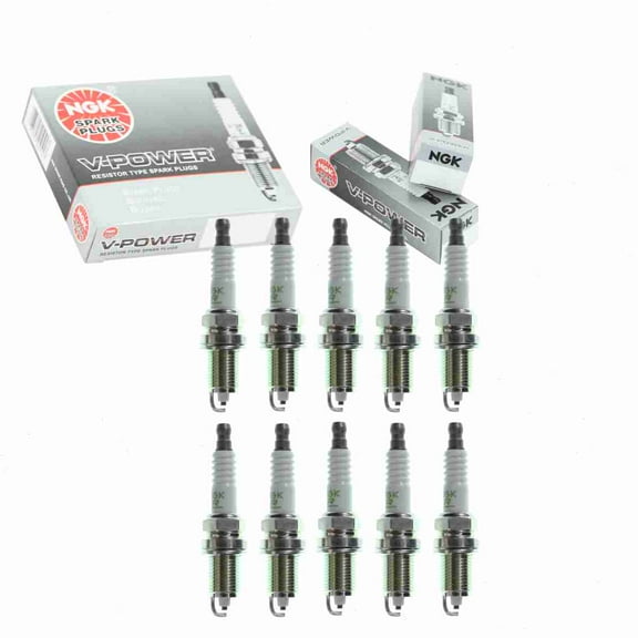 10 pc NGK 4043 V-Power Spark Plugs for 1765254 3167 3237 4412 7526 7561 7926 98079-5414G 985 985BP 985DP2 AGRP52 F8L6-18-110 FR4LE FR9HC FR9LCX KJ14CR-L11 KJ14CR11 XS985 XS985DP Ignition Wire
