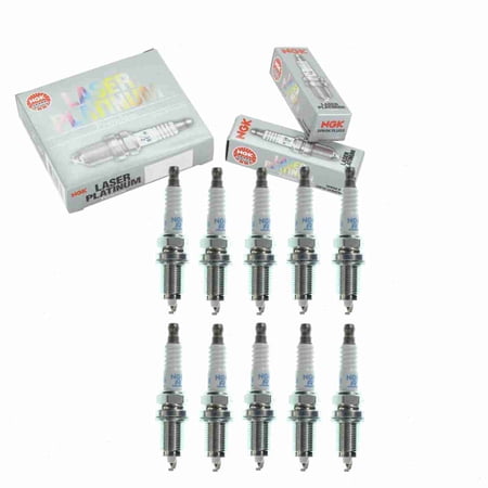 10 pc NGK 4253 Laser Platinum Spark Plugs for Ignition Wire Secondary