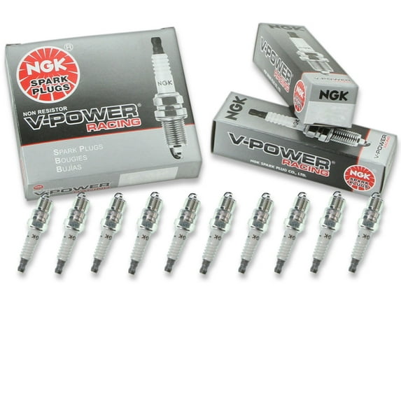 10 pc NGK 4449 V-Power Racing Spark Plugs for 42TS 43TS AF22 AF32 H6B H6BC Ignition Wire Secondary
