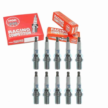 10 pc NGK 4586 Racing Spark Plugs for 5322 IK34 Ignition Wire Secondary
