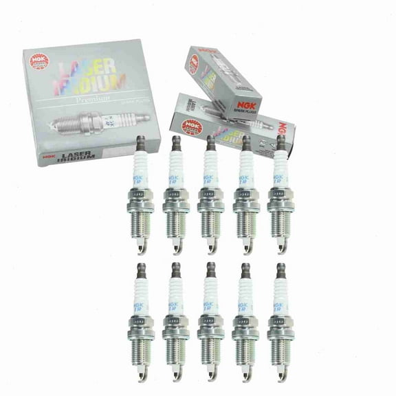 10 pc NGK 4757 Laser Iridium Spark Plugs for 7919 7953 9005 956M 956S 9809 QC10PEPB QC10WEP QC12PEP QC12PEPB QC8WEP Ignition Wire Secondary