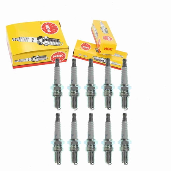 10 pc NGK 4855 Standard Spark Plugs for 0297547 12 12 7 664 404 297547 AP0297547 Ignition Wire Secondary Fits select: 1985-1991 FERRARI TESTAROSSA