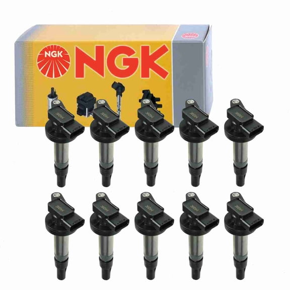 10 pc NGK 48927 Ignition Coils for 178-8462 2505-306713 36-8187 4526466 4744015 6R83-12A366-AA 921-2097 AJ8 10445 AJ8 3415 AJ8 7644 AJ810445 AJ83415 AJ87644 E1019 GN10448 IC599 UF-519 UF519 Spark