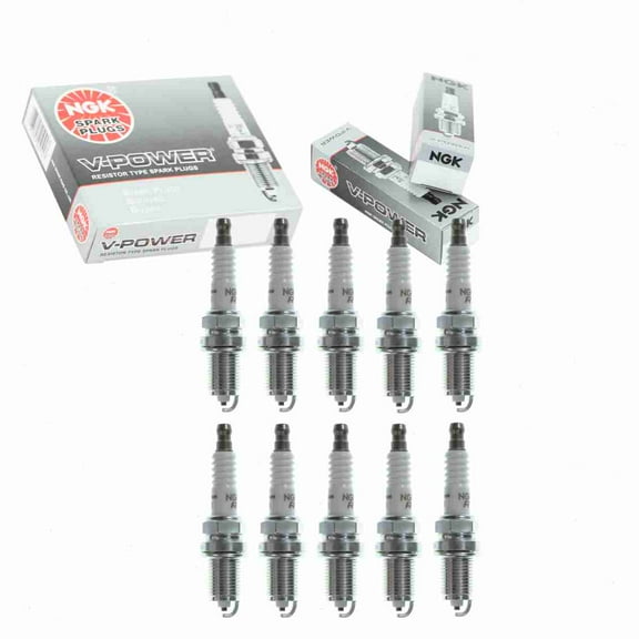 10 pc NGK 5155 V-Power Spark Plugs for 1835262T 241-603 3137 41-603 41-610 431 431S 5 7527 7557 7560 AGSP52C AGSP52CF6 F8DC FR3CLS FR3LS FR3LSJ FR3LSK FR4LS FR4LSJ FR5LS FR8DC FR8DCX FR8DX Q16PR-U