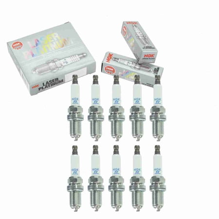10 pc NGK 5592 Laser Platinum Spark Plugs for 101 905 621 C Ignition Wire Secondary Fits select: 2005-2008 AUDI A6, 2005-2009 AUDI A4