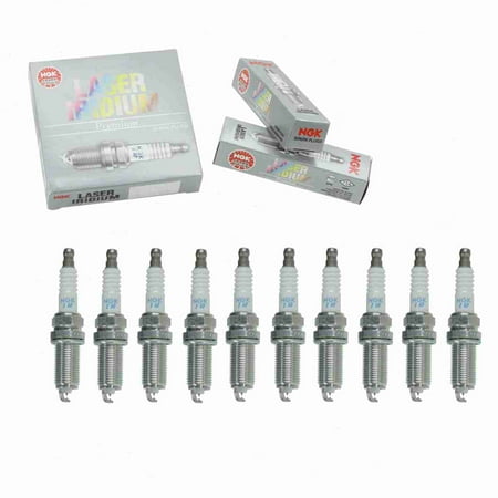 10 pc NGK 6176 Laser Iridium Spark Plugs for 3426 4506 4704 FK20HR11 IKH20TT PKH20TT Ignition Wire Secondary Fits select: 2008-2016 TOYOTA HIGHLANDER, 2007-2016 TOYOTA SIENNA