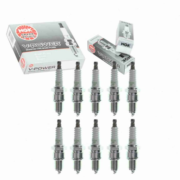 10 pc NGK 6261 V-Power Spark Plugs for 1765171 3067 3212 90793-20068 90919-01126 98079-56146 999-06910-P9-017 W20EXR-U11 Ignition Wire Secondary Fits select: 1989-1997 GEO METRO