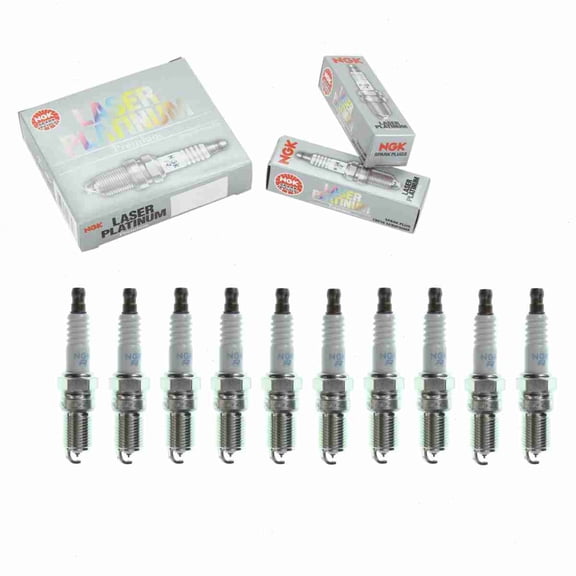 10 pc NGK 6644 Laser Platinum Spark Plugs for Ignition Wire Secondary Fits select: 2002-2003 ASTON MARTIN DB7
