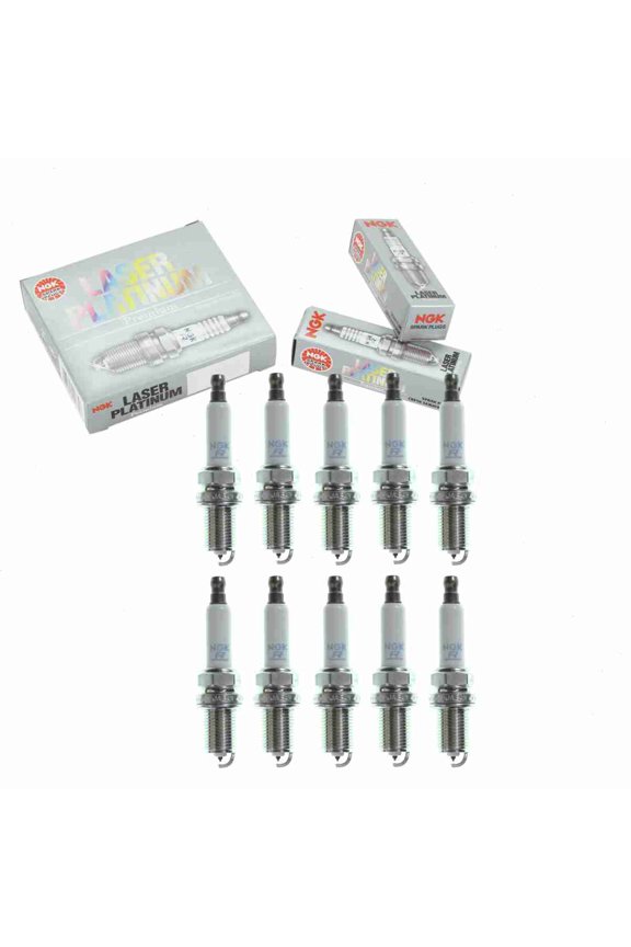 10 pc NGK 7963 Laser Platinum Spark Plugs for 101 000 063 AC FR6KPP33 Ignition Wire Secondary Fits select: 2003-2006 PORSCHE CAYENNE, 2003 AUDI RS6