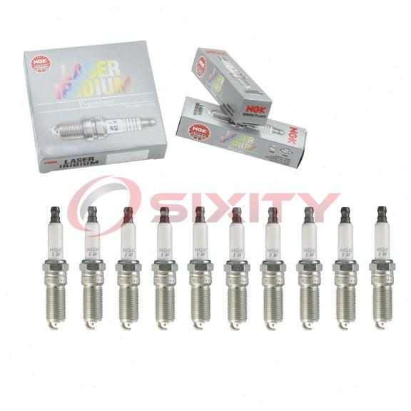 10 pc NGK 91725 Laser Iridium Spark Plugs for 0000-18-L3Y1 4719 B2401-HA00A B2401-HA00D BB3E 12405 AA BB3E-12405-AA CYFS 12Y PC5 IVT20TT L3G2-18-110 L3Y1-18-110 LFJR-18-110 LFJR-18-110 -9U SP527