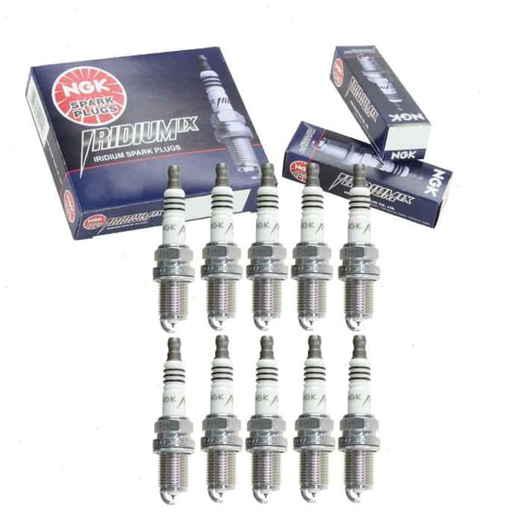 10 pc NGK Iridium IX Spark Plugs compatible with Audi R8 5.2L V10 2011-2017