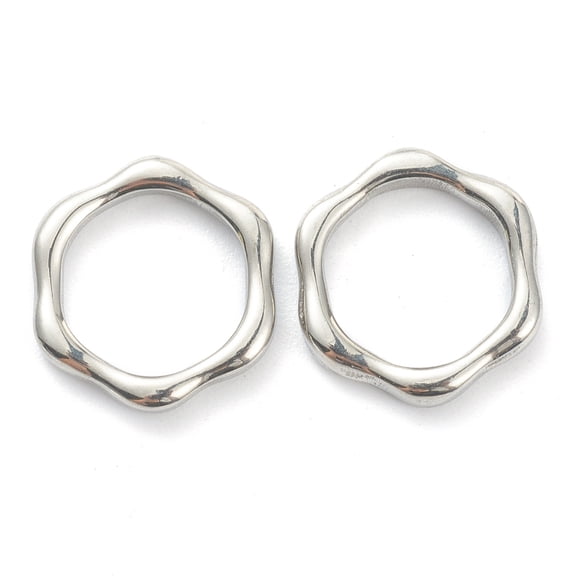 10 pc Non-Tarnish 304 Stainless Steel Linking Rings Ring Stainless Steel color 15x13.5x2mm Inner Diameter: 10.5x10mm