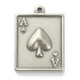 thumbnail image 1 of 10 pc Non-Tarnish 304 Stainless Steel Pendants The Ace of Spades Stainless Steel Color 22x16x3mm Hole: 1.4mm, 1 of 3