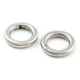 thumbnail image 1 of 10 pc Non-Tarnish 316 Stainless Steel Spring Gate Rings Rings Stainless Steel color 18x3.5mm, 1 of 3