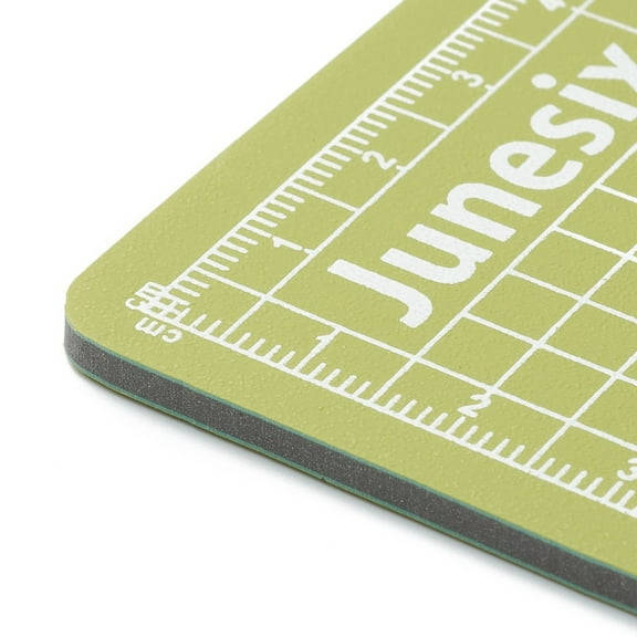 10 pc PVC Cutting Mat Pad with Scale for Desktop Fine Manual Work Leather Craft Sewing DIY Punch Board Olive 8x8x0.3cm