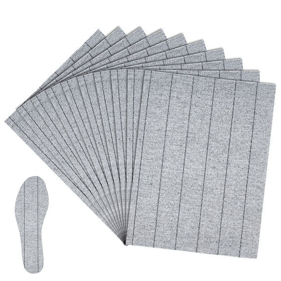 10 pc Rectangle Polyester Insole Cloth Shoe Decoration Gray 220x280x1.5mm