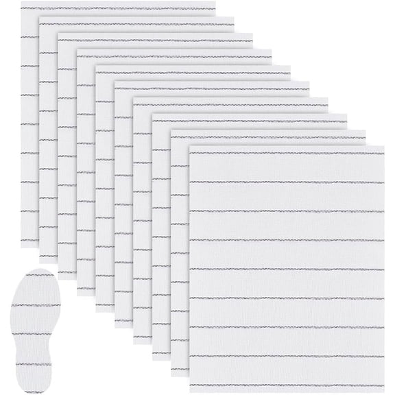10 pc Rectangle Polyester Insole Cloth Shoe Decoration White 220x280x1.5mm