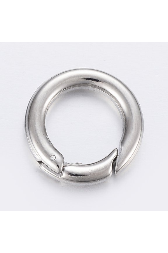 10 pc Resistant 304 Stainless Steel Spring Gate Rings O Rings Stainless Steel Color 18x3.5mm Inner Diameter: 11mm