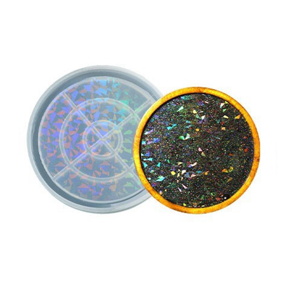 10 pc Silicone Laser Effect Cup Mat Molds Resin Casting Molds for UV Resin & Epoxy Resin Craft Making Round Pattern 117x11mm Inner Diameter: 111x10mm