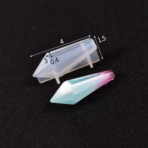 10 pc Silicone Molds Resin Casting Molds For UV Resin Epoxy Resin Jewelry Making Bullet White 40x14mm Inner Size: 5x28mm