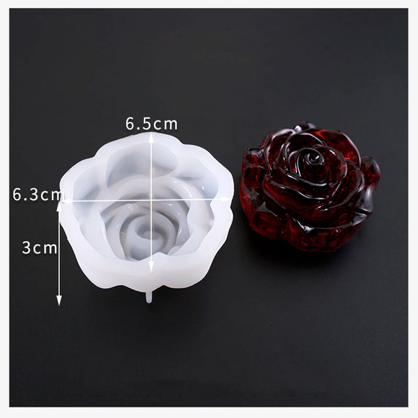 10 pc Silicone Molds Resin Casting Molds For UV Resin Epoxy Resin Jewelry Making Flower White 63x65x30mm