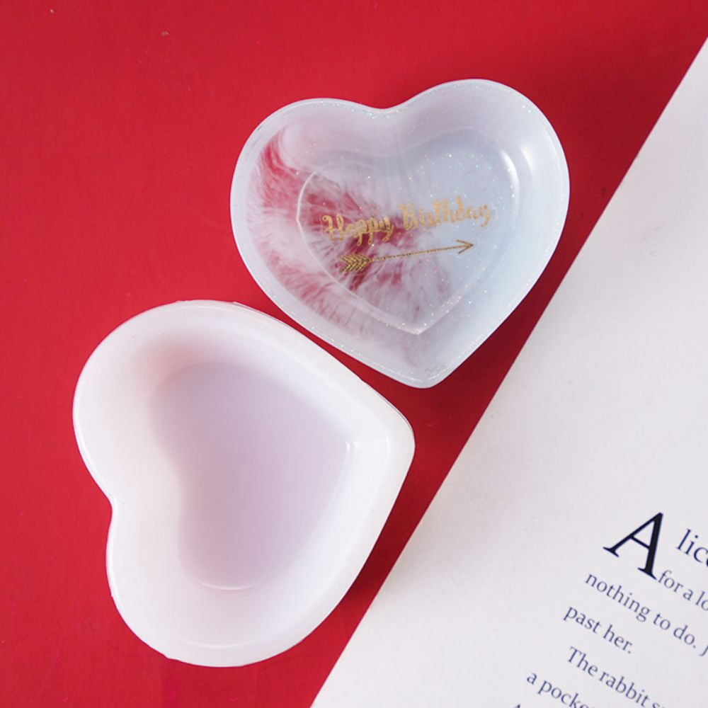 10 pc Silicone Molds Resin Casting Molds For UV Resin Epoxy Resin Jewelry Making Heart White 71x83x25mm