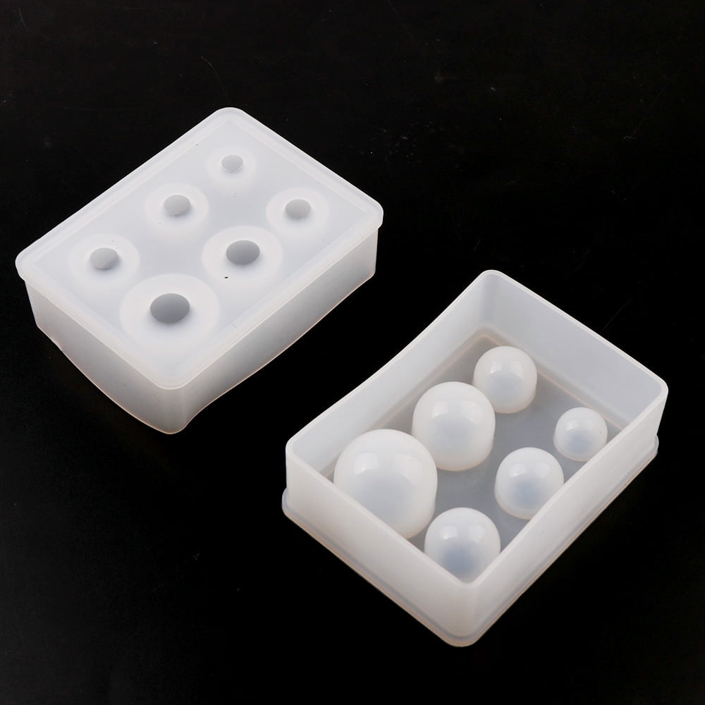 10 pc Silicone Molds Resin Casting Molds For UV Resin Epoxy Resin Jewelry Making Round White 9.3x6.5x2.8cm Inner Diameter: 0.9~2.5cm