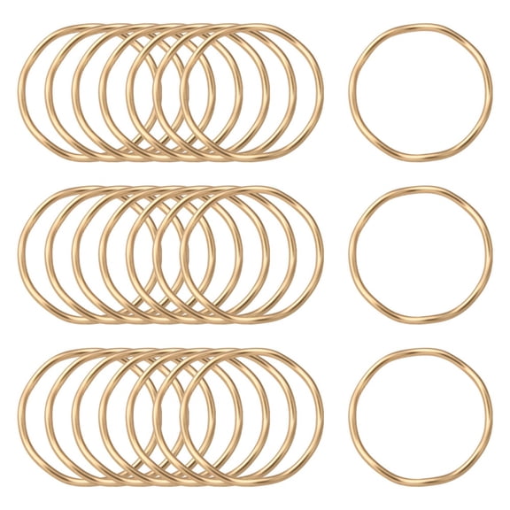 10 pc Smooth Surface Alloy Linking Ring Ring Matte golden color 28x2.5mm