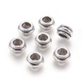 thumbnail image 1 of 10 pc Tibetan Style Alloy Spacer Beads Lead Free & Nickel Free & Cadmium Free Rondelle Silver about 12mm in diameter 7mm thick hole: 6.5mm, 1 of 2