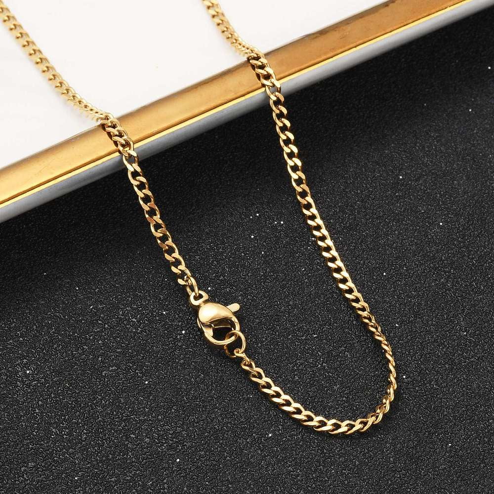 10 pc Unisex Casual Style 304 Stainless Steel Twisted Chain Necklaces ...